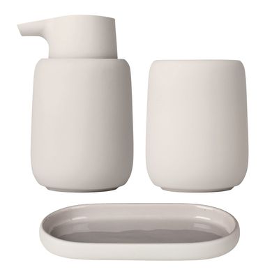 blomus SONO Bathroom Accessory Set in Moonbeam (Cream)