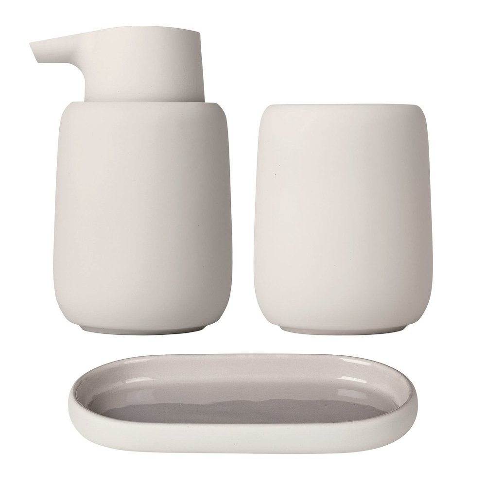 blomus SONO Bathroom Accessory Set in Moonbeam (Cream)