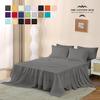Split-King Size 5-Piece Sheet Set 1000 Thread Count Authentic Combed Cotton Bed Sheets fits up to 7-9 inch Deep Pocket (Stripe, Grey) view 2