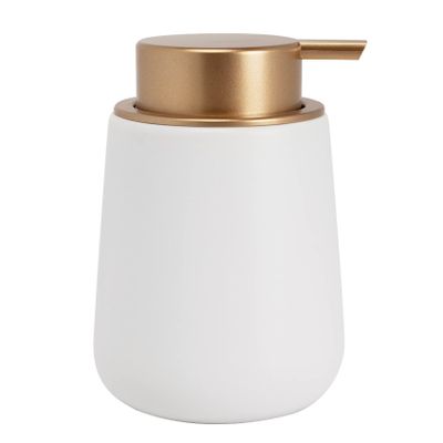 TOOZFO Soap Dispenser Ceramic with Easy-to-Press Pump Hand Lotion Liquid Dispenser for Shampoo Bathroom Kitchen 12 oz