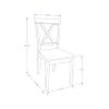 Glenwillow Home X-Back Solid Wood Dining Chairs in White/Natural (Set of 2) view 2