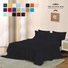 King Size 6-Piece Sheet Set 1000 Thread Count Authentic Combed Cotton Bed Sheets fits up to 7-9 inch Deep Pocket (Stripe, Black) view 2