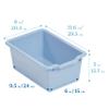 ECR4Kids Scoop Front Storage Bin, Multipurpose Organization, Powder Blue, 30-Piece view 2