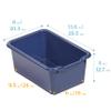 ECR4Kids Scoop Front Storage Bin, Multipurpose Organization, Navy, 30-Piece view 2