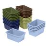 ECR4Kids Scoop Front Storage Bins, Multipurpose Organization, Earthtone, 25-Piece view 1