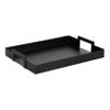 Kate and Laurel Myo Modern Sleek Metal Rectangle Tray; 17 x 13 x 3; Black; Contemporary Minimal Rectangular Decorative Tray for Storage; Display; and Decor view 1