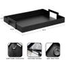 Kate and Laurel Myo Modern Sleek Metal Rectangle Tray; 17 x 13 x 3; Black; Contemporary Minimal Rectangular Decorative Tray for Storage; Display; and Decor view 2