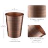 Monarch Abode Metal Bathroom Trash Can  Waste Basket for Bedroom, Office Desk, & Dorm, Handcrafted, Durable Decorative Antique Copper Small Trash Can Bathroom Garbage Bin Wastebasket view 2