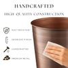 Monarch Abode Metal Bathroom Trash Can  Waste Basket for Bedroom, Office Desk, & Dorm, Handcrafted, Durable Decorative Antique Copper Small Trash Can Bathroom Garbage Bin Wastebasket view 3