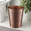 Monarch Abode Metal Bathroom Trash Can  Waste Basket for Bedroom, Office Desk, & Dorm, Handcrafted, Durable Decorative Antique Copper Small Trash Can Bathroom Garbage Bin Wastebasket view 4