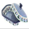 Blue Rose Polish Pottery - Winter Bells Medium Covered Baker - 3 Cup Capcaity - Ceramic Baking Dish, Festive Design, Perfect Christmas Gift view 2