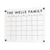 Monthly Acrylic Fridge Calendar (18"W x 14"H, Black Standoffs) view 1