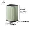 CRAGCO Kitchens Trash Can 10L/15L Retro Simple Coverless Trash Can Kitchen Household Living Room Large Trash Basket Toilet Large-Capacity Garbage Can Home Office - Holds Waste (Size : 15L) view 2