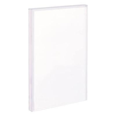 FINGERINSPIRE Acrylic Beveled Display Base 6"x 4"x 0.5"(LxWxH) Clear Acrylic Display Block Rectangular Jewelry Display Stand Acrylic Solid Display Holder for Home Decor Showing Photography Props