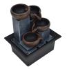 AFGZQ Desktop Water Fountain Ornament Feng Shui Plastic Tabletop Rockery Fountain Crafts Indoor Home Room Decoration with LED Light view 2