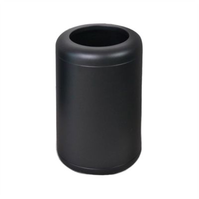 Kitchens Trash Can 10L Large-Capacity Stainless Steel Trash Can Household Living Room Double-Layer Uncovered Garbage Can Bedroom Kitchen Commercial Trash Can Home Office - Holds Waste (Color : Black