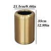 Kitchens Trash Can 10L Large-Capacity Stainless Steel Trash Can Household Living Room Double-Layer Uncovered Garbage Can Bedroom Kitchen Commercial Trash Can Home Office - Holds Waste (Color : Black view 2