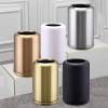 Kitchens Trash Can 10L Large-Capacity Stainless Steel Trash Can Household Living Room Double-Layer Uncovered Garbage Can Bedroom Kitchen Commercial Trash Can Home Office - Holds Waste (Color : Black view 4