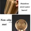 Kitchens Trash Can 10L Large-Capacity Stainless Steel Trash Can Household Living Room Double-Layer Uncovered Garbage Can Bedroom Kitchen Commercial Trash Can Home Office - Holds Waste (Color : Gold) view 3
