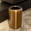 Kitchens Trash Can 10L Large-Capacity Stainless Steel Trash Can Household Living Room Double-Layer Uncovered Garbage Can Bedroom Kitchen Commercial Trash Can Home Office - Holds Waste (Color : Gold) view 4
