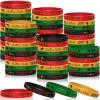 Sureio 60 Pcs Happy Juneteenth Day Party Favors Juneteenth Silicone Bracelets Black Freedom Day Silicone Wristbands 1865 Black American Independence Bracelets Juneteenth Gifts for Adults Teens view 1