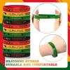 Sureio 60 Pcs Happy Juneteenth Day Party Favors Juneteenth Silicone Bracelets Black Freedom Day Silicone Wristbands 1865 Black American Independence Bracelets Juneteenth Gifts for Adults Teens view 3