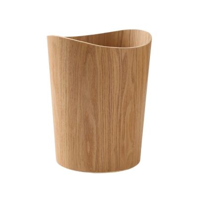 CANMNT Trash Can Wooden Garbage Can Kitchen Bathroom Bedroom Trash Can Without Cover Creative Irregular Shape Dustbin Trash Can Wastebasket