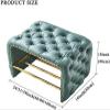 Luxury Entrance Bench, Leather Shoe Storage Padded Shoe Bench, Modern Shoe Rack Bench Furniture Decor,Pink,60X40X46Cm(24X16X18Inch) view 3