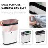 CANMNT Trash Can 14 Liter Trash Can Plastic Slim Garbage Container Bin with Press Top Lid for White Waste Basket for Kitchen Bathroom Living Room Trash Can Wastebasket view 4