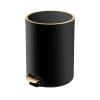 DYPASA Garbage Can Home Foot-Operated Stainless Steel Trash Can with Lid Living Room Kitchen Office Trash Storage Bin, 6L/12L Trash Bin (Color : Black, Size : 12L) view 1