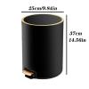 DYPASA Garbage Can Home Foot-Operated Stainless Steel Trash Can with Lid Living Room Kitchen Office Trash Storage Bin, 6L/12L Trash Bin (Color : Black, Size : 12L) view 2