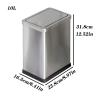 CRAGCO Kitchens Trash Can 10L/15L Stainless Steel Trash Can with Lid Simple Shake Lid Garbage Storage Bucket Toilet Bedroom Office Waste Paper Basket Home Office - Holds Waste (Size : 10L) view 2