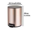 DYPASA Garbage Can 8L Foot-Operated Trash Can with Lid Large Capacity Stainless Steel Trash Can for Living Room Toilet Kitchen Trash Bin (Color : Gold) view 2
