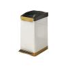 DYPASA Garbage Can Stainless Steel Trash Can Large-Capacity Foot-Operated Trash Can Garbage Storage Basket with Silent Opening Lid, 12L Trash Bin (Color : Gold) view 1