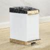 DYPASA Garbage Can Stainless Steel Trash Can Large-Capacity Foot-Operated Trash Can Garbage Storage Basket with Silent Opening Lid, 12L Trash Bin (Color : Gold) view 4