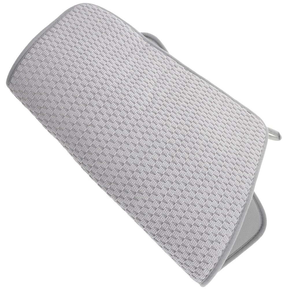 UPKOCH Kitchen Drying Mat Multi-function Microfiber Water Absorbent Pad for Quick Drying Dishes Utensils and Soaps - and Easy to Clean Grey