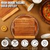 Skylety 200 Pcs Camping Wood Grain Slice Party Supplies Set Rustic Wood Grain Party Supplies Disposable Paper Plates Cups Napkins Cutlery Serves 50 for Camping Woodland Baby Shower view 4