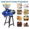BEESOM Cereals Grinder, Corn Grinder Mill Electric Grain Mill Corn Mill, Heavy Duty 2200W Commercial Grain Grinder Machine, Wheat Feed Mill Flour Mill with Funnel (Dry Wet Grinder),Blue-220V view 2