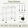 YYkokocat Wire Shelving 32" H x 23W x 13D Storage Shelf with Wheels Adjustable 3 Tier Metal Shelves Unit for Small Places Kitchen Storage Rack Shelf Organizer, 450Lbs Capacity, Chrome view 3