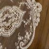 2Pack 12x18-in Retro Lace Placemats, French Crochet Doilies, Handmade Embroidered Table Mats, White view 4