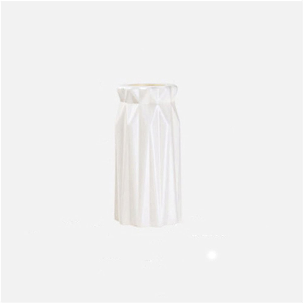 DYPASA Plastic Vases Household Flower Inserters Living Room Flower Vases Simple Small Dried Flowers White Decorations and Ornaments (Size : E)