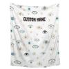 Amilient Custom Name Blanket, Evil Eye Personalized Spiritual Blanket for Car/Couch/Bedroom, Magic Evil Eye Pattern Home Decor for Men/Women, 90'x120' - Family/King Size view 1