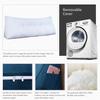 BNCKTRD Headboard Wedge Pillow Full XXL Bolsters Pillow for Bed Back Support Backrest Cushion for Reading Watching TV Working Sitting on Bed Large Daybed Couch Bed Rest Pillow Velvet Deep Blue view 3