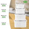Freshmage Fruit Storage Containers for Fridge with Removable Colander, Airtight Food Storage Container, Dishwasher Safe Produce Saver for Refrigerator, Keep Berry Fruit Fresh Longer 4 pcs Small Clear view 2