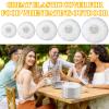 Cunhill 200 Pcs 5 Size Plastic Bowl Covers Bulk, Reusable Plastic Wrap for Food Sourdough Bread Baking Rising, Elastic Reusable Food Covers for Leftovers Family Outdoor Picnic(White) view 2