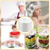 Cunhill 200 Pcs 5 Size Plastic Bowl Covers Bulk, Reusable Plastic Wrap for Food Sourdough Bread Baking Rising, Elastic Reusable Food Covers for Leftovers Family Outdoor Picnic(White) view 3