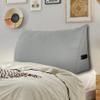 BNCKTRD Headboard Wedge Pillow King XXL Bolsters Pillow for Bed Back Support Backrest Cushion for Reading Watching TV Working Sitting on Bed Large Daybed Couch Bed Rest Pillow Linen Gray view 1