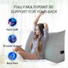 BNCKTRD Headboard Wedge Pillow King XXL Bolsters Pillow for Bed Back Support Backrest Cushion for Reading Watching TV Working Sitting on Bed Large Daybed Couch Bed Rest Pillow Linen Gray view 2