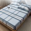 FCLDESHOP Comfortable Bed Sheet,Children's Bedroom Cotton Printed Mattress Protector, Boys Girls Cartoon Anime Mattress Topper Bed Cover,Stripe,120cm200cm view 2