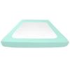 Striped Box Spring Cover - 100% Egyptian Cotton, 1000 TC Wrap Around 4 Sides Cover for Hotel & Home, Fits Box Springs up to 15 Inch - TwinXL, Aqua Blue view 4